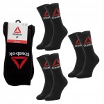 REEBOK skarpety długie 3PAK czarne r. 40/42