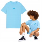 PUMA koszulka t-shirt Junior 164 cm - 14 lat niebieska